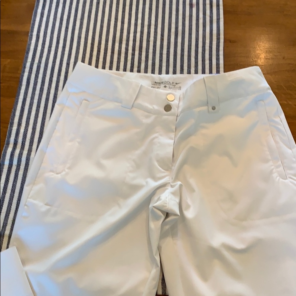 White nike golf pants